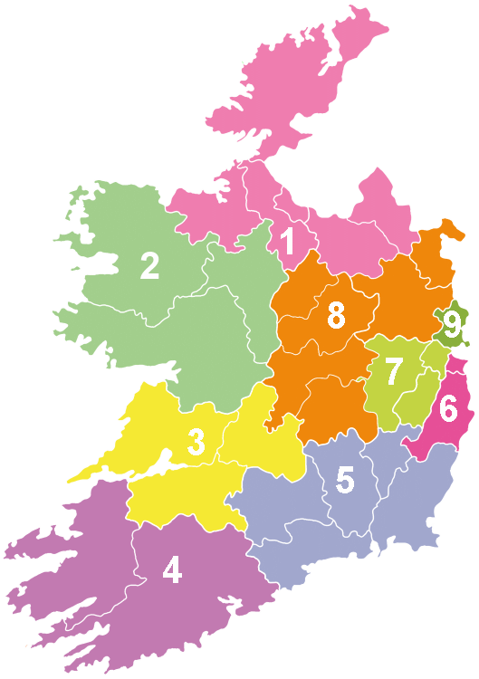 Interactive map of Ireland CHO Regions